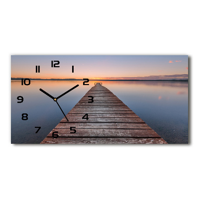 Horizontal wall clock Wooden pier