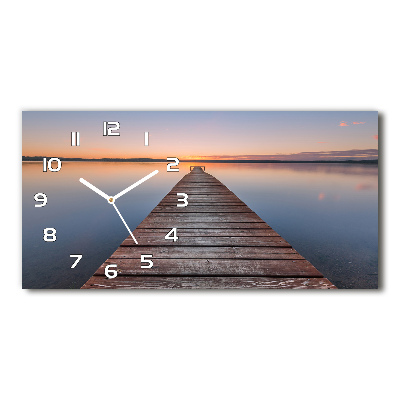 Horizontal wall clock Wooden pier