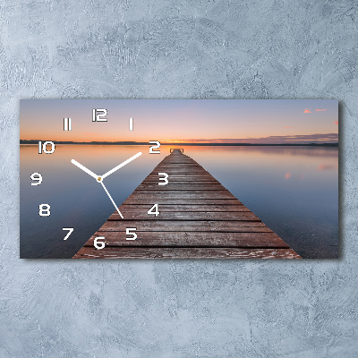 Horizontal wall clock Wooden pier