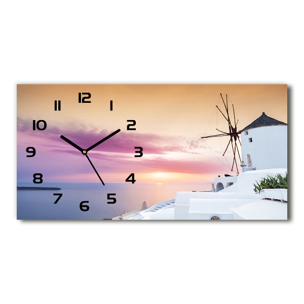 Horizontal wall clock Santorini Greece