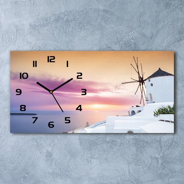 Horizontal wall clock Santorini Greece