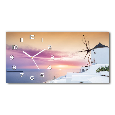 Horizontal wall clock Santorini Greece