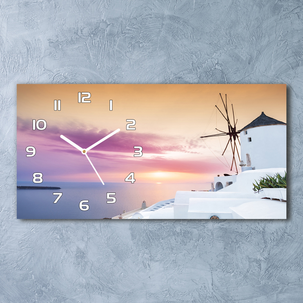 Horizontal wall clock Santorini Greece