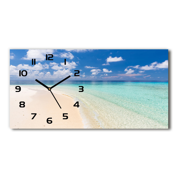 Horizontal wall clock Beach in the Maldives