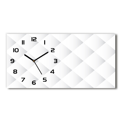 Horizontal rectangular wall clock Square background