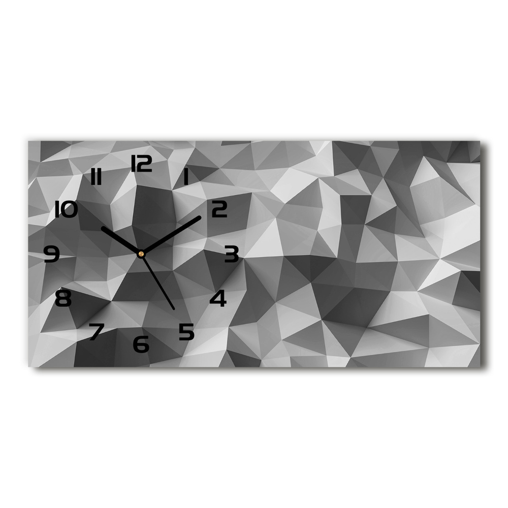 Horizontal rectangular wall clock Abstraction of the triangle