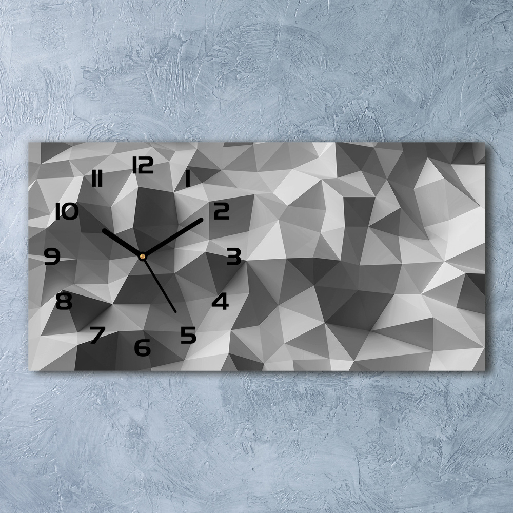 Horizontal rectangular wall clock Abstraction of the triangle