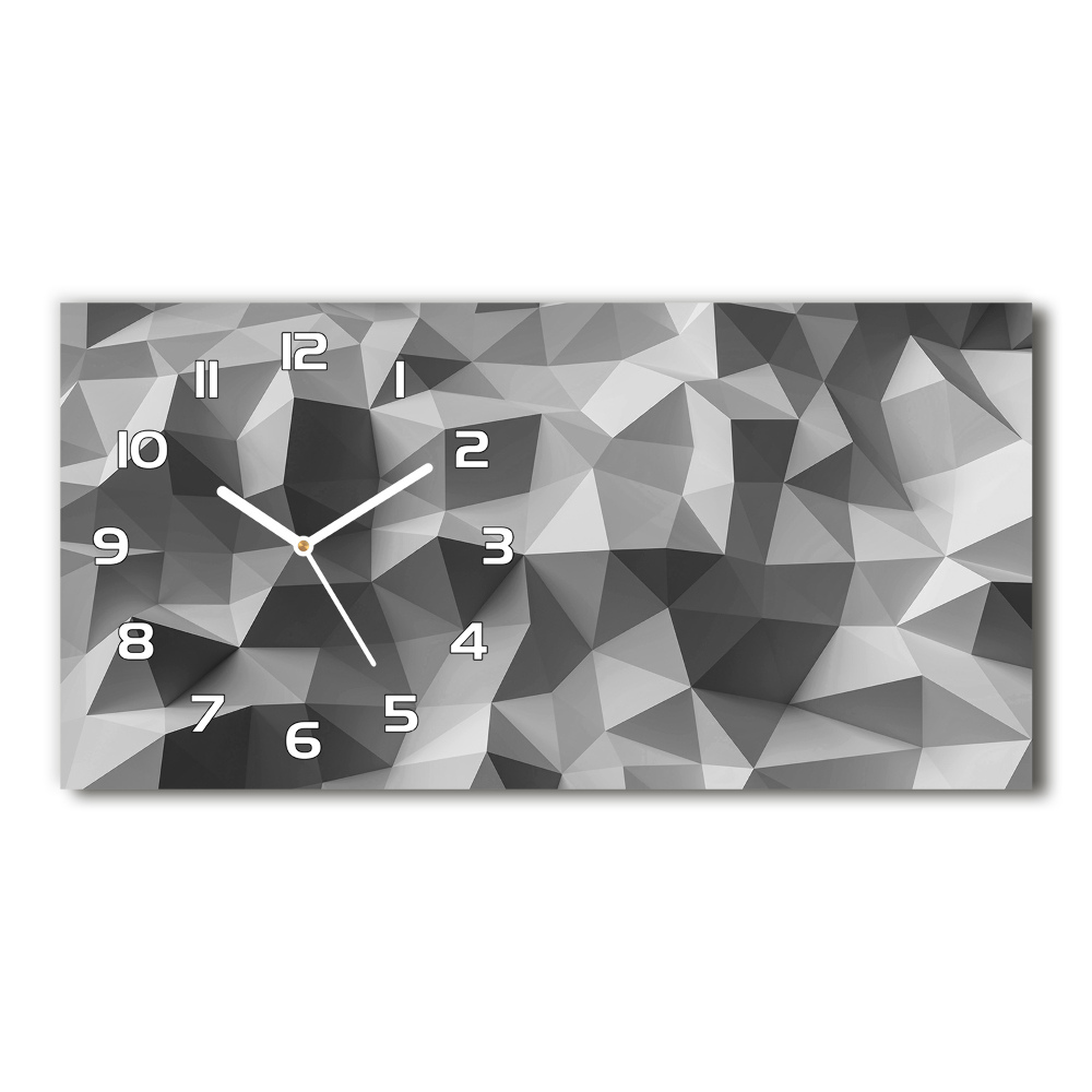 Horizontal rectangular wall clock Abstraction of the triangle