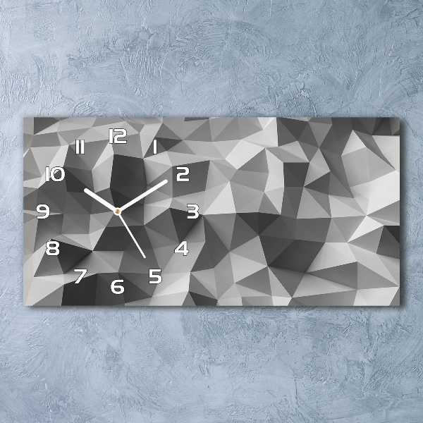 Horizontal rectangular wall clock Abstraction of the triangle