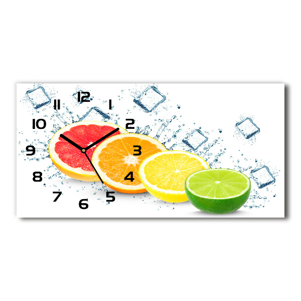 Horizontal wall clock Citrus fruits