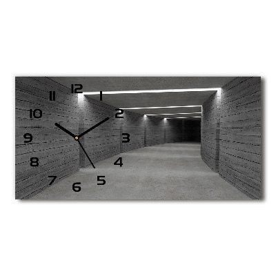 Horizontal wall clock Concrete tunnel