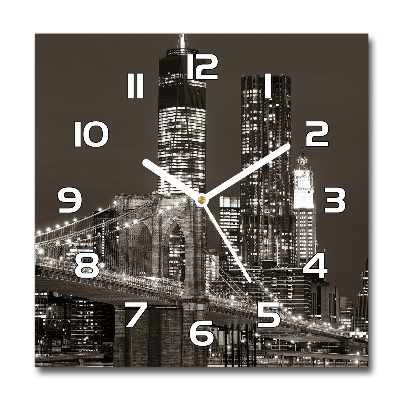 Horizontal wall clock Ceramic tiles