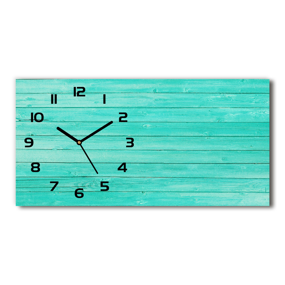 Horizontal wall clock Green boards