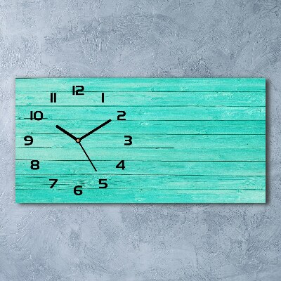 Horizontal wall clock Green boards