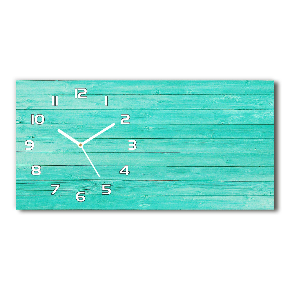 Horizontal wall clock Green boards