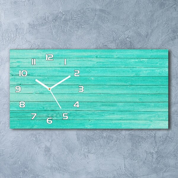 Horizontal wall clock Green boards