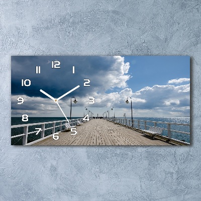 Horizontal wall clock Pier in Orłowo