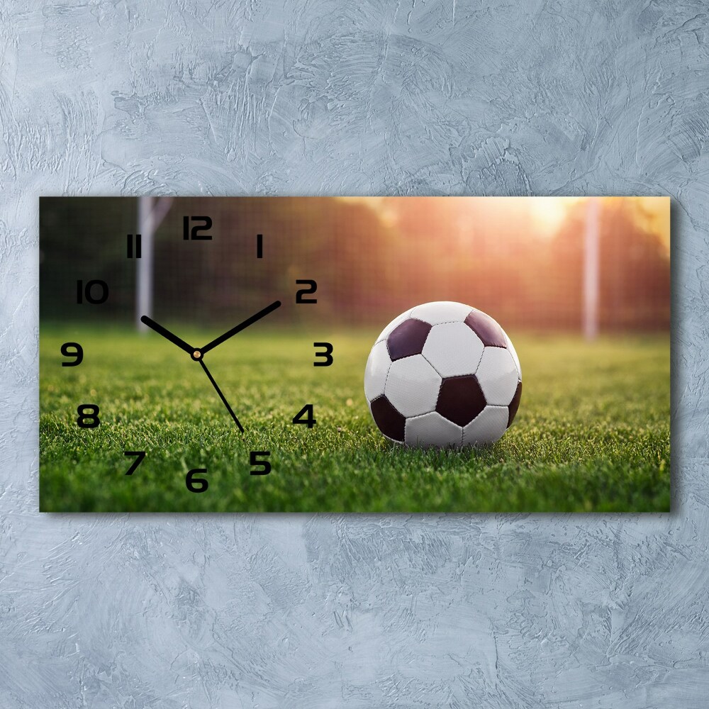 Horizontal wall clock Football