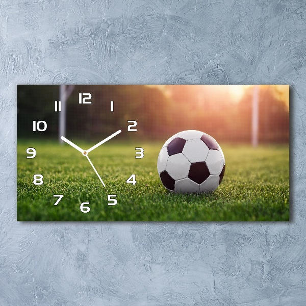 Horizontal wall clock Football