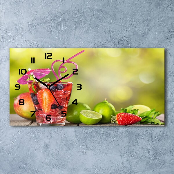 Horizontal wall clock Fruit cocktail