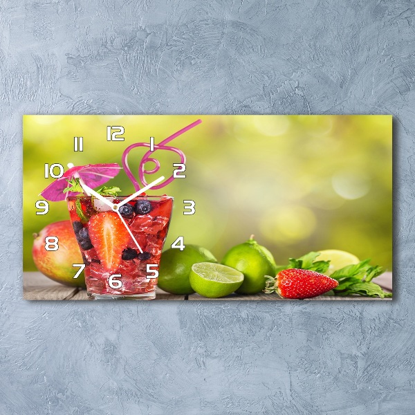 Horizontal wall clock Fruit cocktail