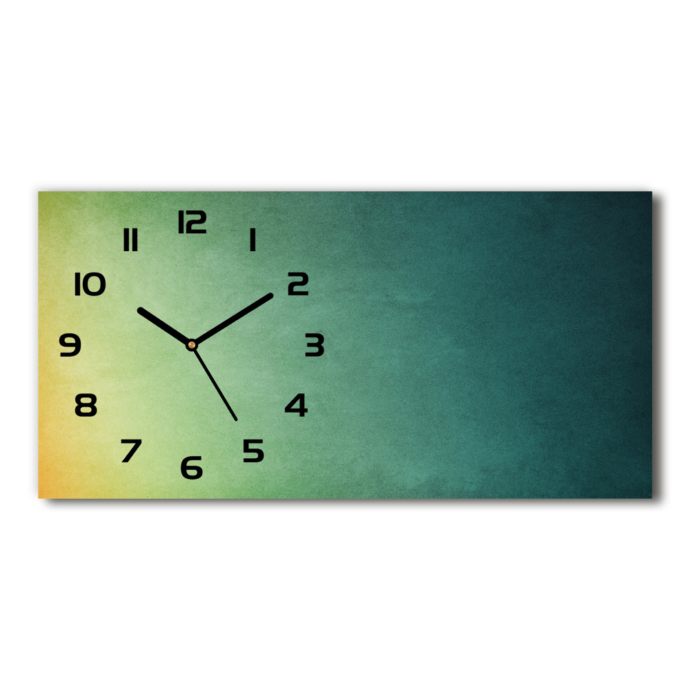 Horizontal rectangular wall clock Sea gradient