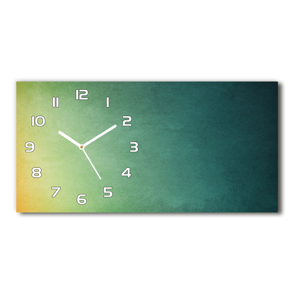 Horizontal rectangular wall clock Sea gradient