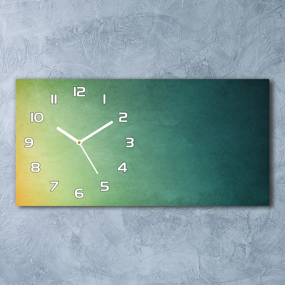 Horizontal rectangular wall clock Sea gradient