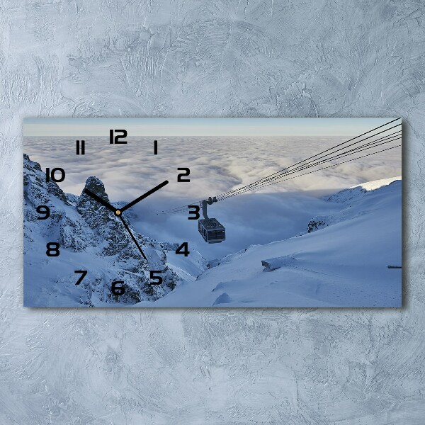 Horizontal rectangular wall clock Kasprowy Wierch