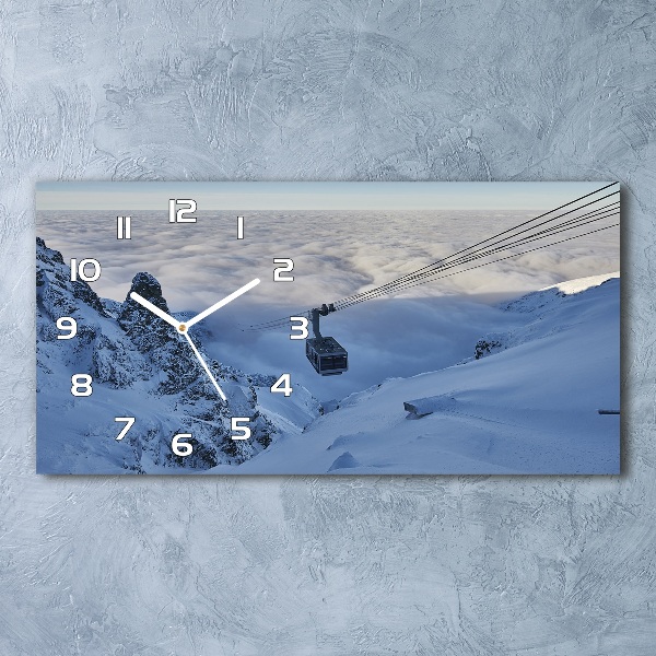 Horizontal rectangular wall clock Kasprowy Wierch