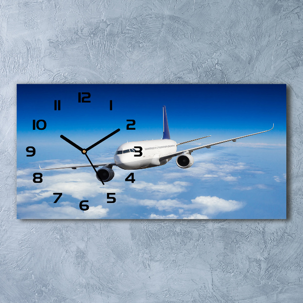 Horizontal wall clock Airplane