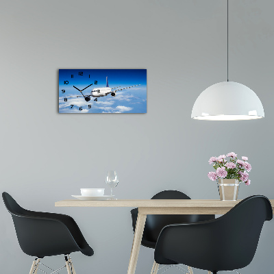 Horizontal wall clock Airplane