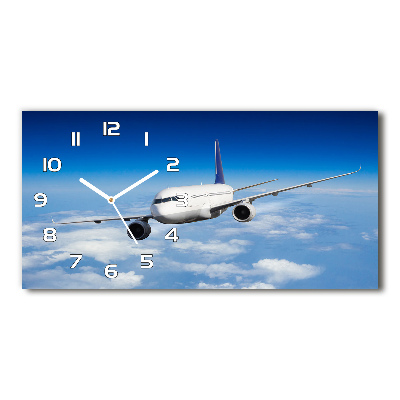 Horizontal wall clock Airplane