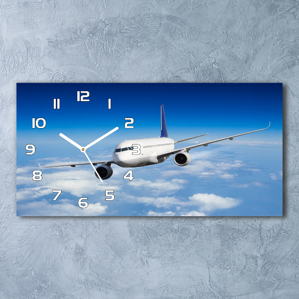 Horizontal wall clock Airplane