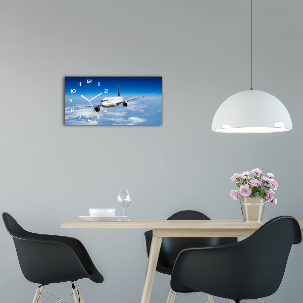 Horizontal wall clock Airplane