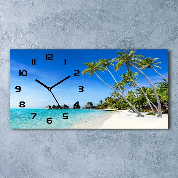 Horizontal rectangular wall clock Maldives