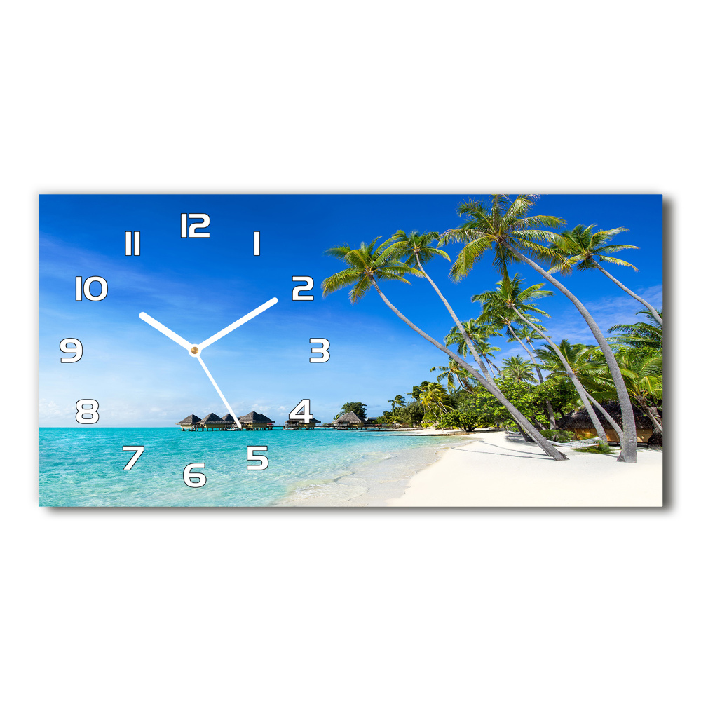 Horizontal rectangular wall clock Maldives