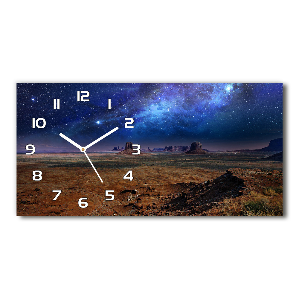 Horizontal wall clock starry Night