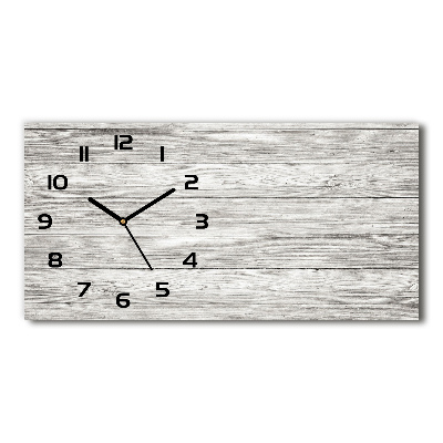 Horizontal rectangular wall clock Wooden background