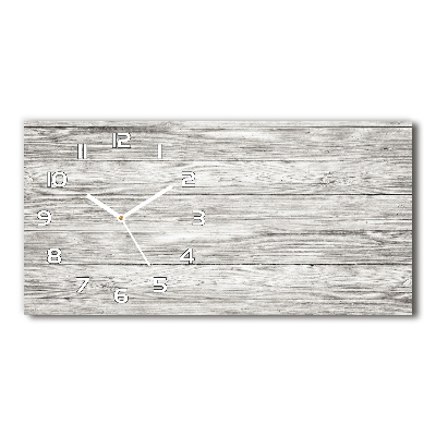 Horizontal rectangular wall clock Wooden background