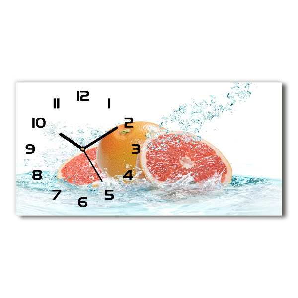 Horizontal wall clock Grapefruit