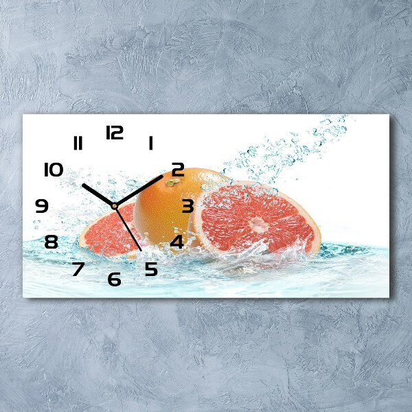 Horizontal wall clock Grapefruit