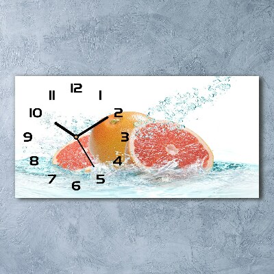 Horizontal wall clock Grapefruit