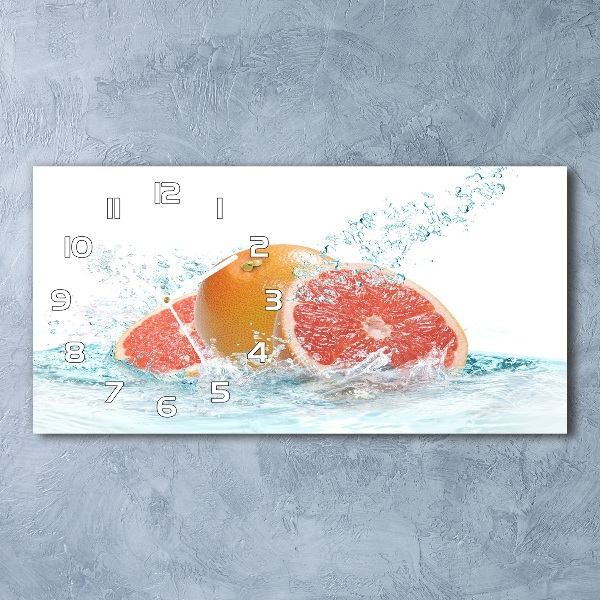 Horizontal wall clock Grapefruit