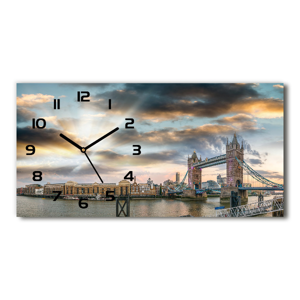 Horizontal wall clock Tower Bridge London