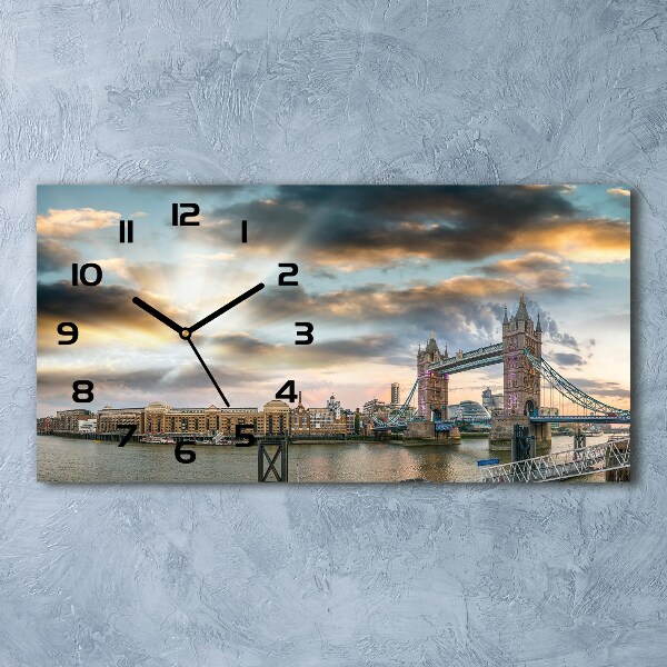 Horizontal wall clock Tower Bridge London