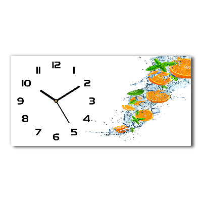 Horizontal wall clock Oranges