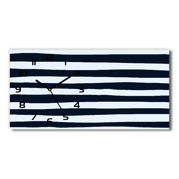 Horizontal wall clock Background with stripes