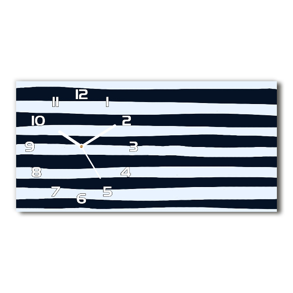 Horizontal wall clock Background with stripes