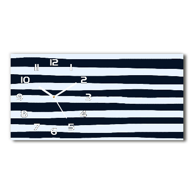 Horizontal wall clock Background with stripes